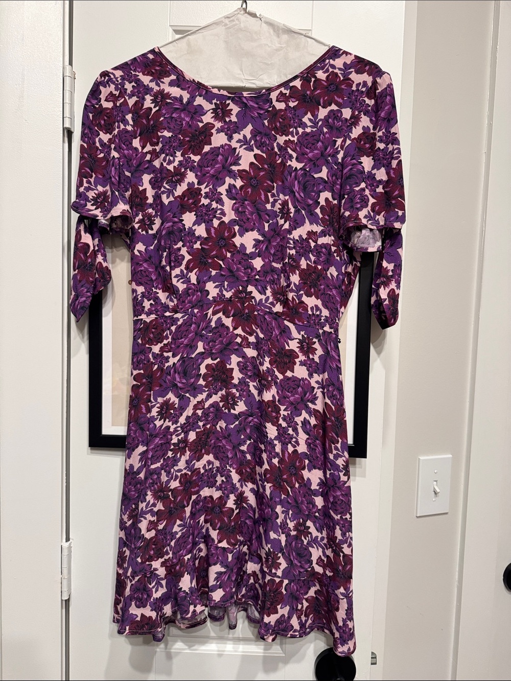 Floral Purple Fit & Flare Dress - Purple Floral